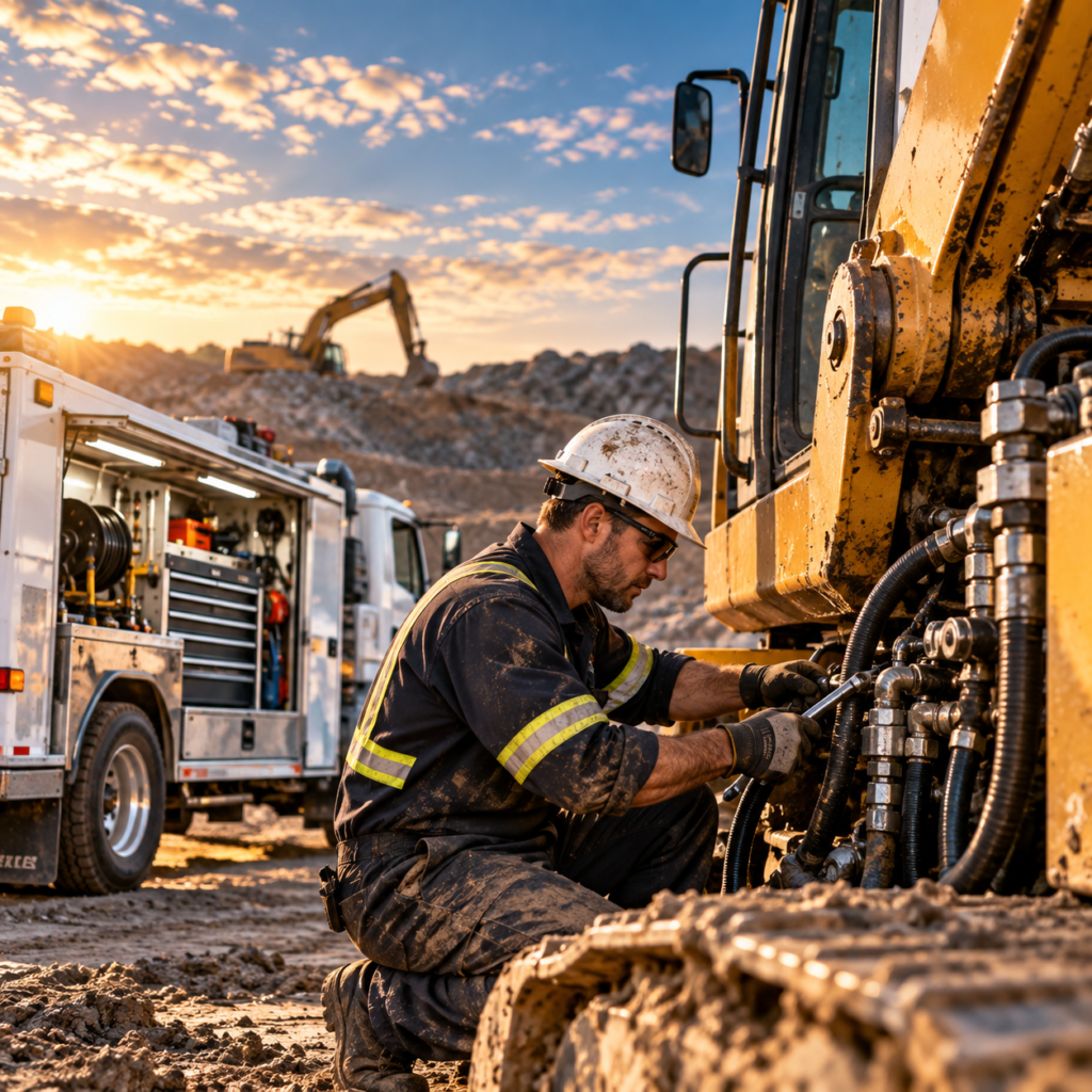 Mécanicien mobile sur chantier